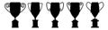 silhouette trophy victory icon cup