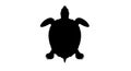 Silhouette of a turtle viewed from Royalty Free Stock Photo