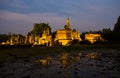 Silhouette Twilight Buddha Statue Royalty Free Stock Photo