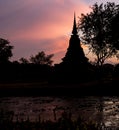 Silhouette Twilight Buddha Statue