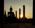 Silhouette Twilight Buddha Statue