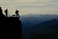 Mountain Hikers Silhouette