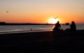 Silhouette of two women at Malmo Royalty Free Stock Photo