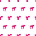 Silhouette Tyrex Pattern Pink Royalty Free Stock Photo