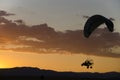 Silhouette of an ultralight Royalty Free Stock Photo