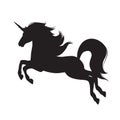 Silhouette of unicorn. Royalty Free Stock Photo