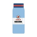 Silhouette vaccine icon. ampoule of coronavirus vaccine. Close up of test tube with COVID-19 blood sample. Laboratory sample in a