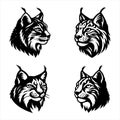 Silhouette Vector design of a \'Eurasian lynx Icon