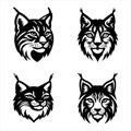 Silhouette Vector design of a \'Eurasian lynx Icon