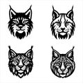 Silhouette Vector design of a \'Eurasian lynx Icon