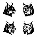 Silhouette Vector design of a \'Eurasian lynx Icon