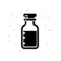 Silhouette simple bottle vector icon