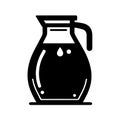 Silhouette simple bottle vector icon