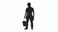 Professional Builder Worker Silhouette Vector Illustration for Construction Projects Royalty Free Stock Photo