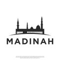Silhouette vector logo of the city of madina
