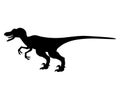Silhouette Velyciraptor dinosaur jurassic prehistoric animal