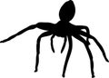 Silhouette of a very small desert spider