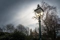 Silhouette of Victorian style street light,Royal Pavillion gardens,Brighton,East sussex,England,United Kingdom