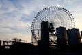 Silhouette view of Ferris wheel amusement park Royalty Free Stock Photo