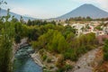 Silhouette of Volcan Misti in Arequipa city Royalty Free Stock Photo