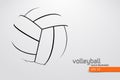 Silhouette of volleyball ball.