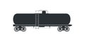 Silhouette wagon cistern tank train