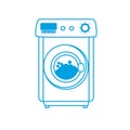 Silhouette washing machine object to clean the clothes