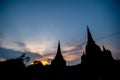 Silhouette of Wat Phra Sri Sanphet