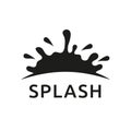 Silhouette of Water Splash design vector template. Paintball kids entertainment icon concept,Label, Icon and Logotype Design Royalty Free Stock Photo