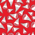 Silhouette watermelon pattern on a red background
