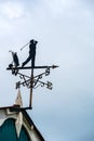 Silhouette of a weather vane, closeup Royalty Free Stock Photo