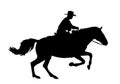 Cowboy horse silhouette ~ Royalty Free Stock Photo