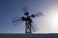 Silhouette of windmill in Lajares Fuerteventura Las Palmas Canary Islands Spain