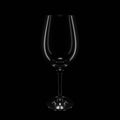 silhouette of a wine glass on a black background with white highlights Royalty Free Stock Photo