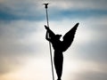 Silhouette of a Winged Woman Royalty Free Stock Photo