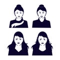 Silhouette of a woman. Avatar. Emotions