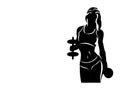 silhouette of a woman with a beautiful slim figure