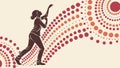 A silhouette of a woman dancing with abstract patterns vector design Generative AI Royalty Free Stock Photo