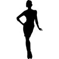 Silhouette of woman fashion illustration jpg Royalty Free Stock Photo