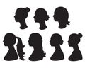 Silhouette of woman head Royalty Free Stock Photo