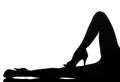 Silhouette woman legs