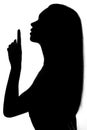 Silhouette of a woman Royalty Free Stock Photo