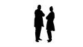 Silhouette Woman and man doctors with crossed arms. Royalty Free Stock Photo