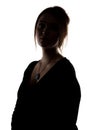 Silhouette of woman with neckline Royalty Free Stock Photo