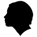 Silhouette of a woman in profile