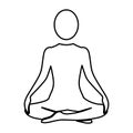 Silhouette woman sitting yoga position