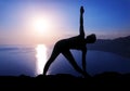 Sunrise yoga concept