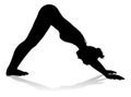 Yoga Pilates Pose Woman Silhouette