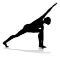 Yoga Pilates Pose Woman Silhouette Royalty Free Stock Photo