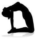 Yoga Pilates Pose Woman Silhouette